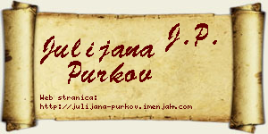 Julijana Purkov vizit kartica